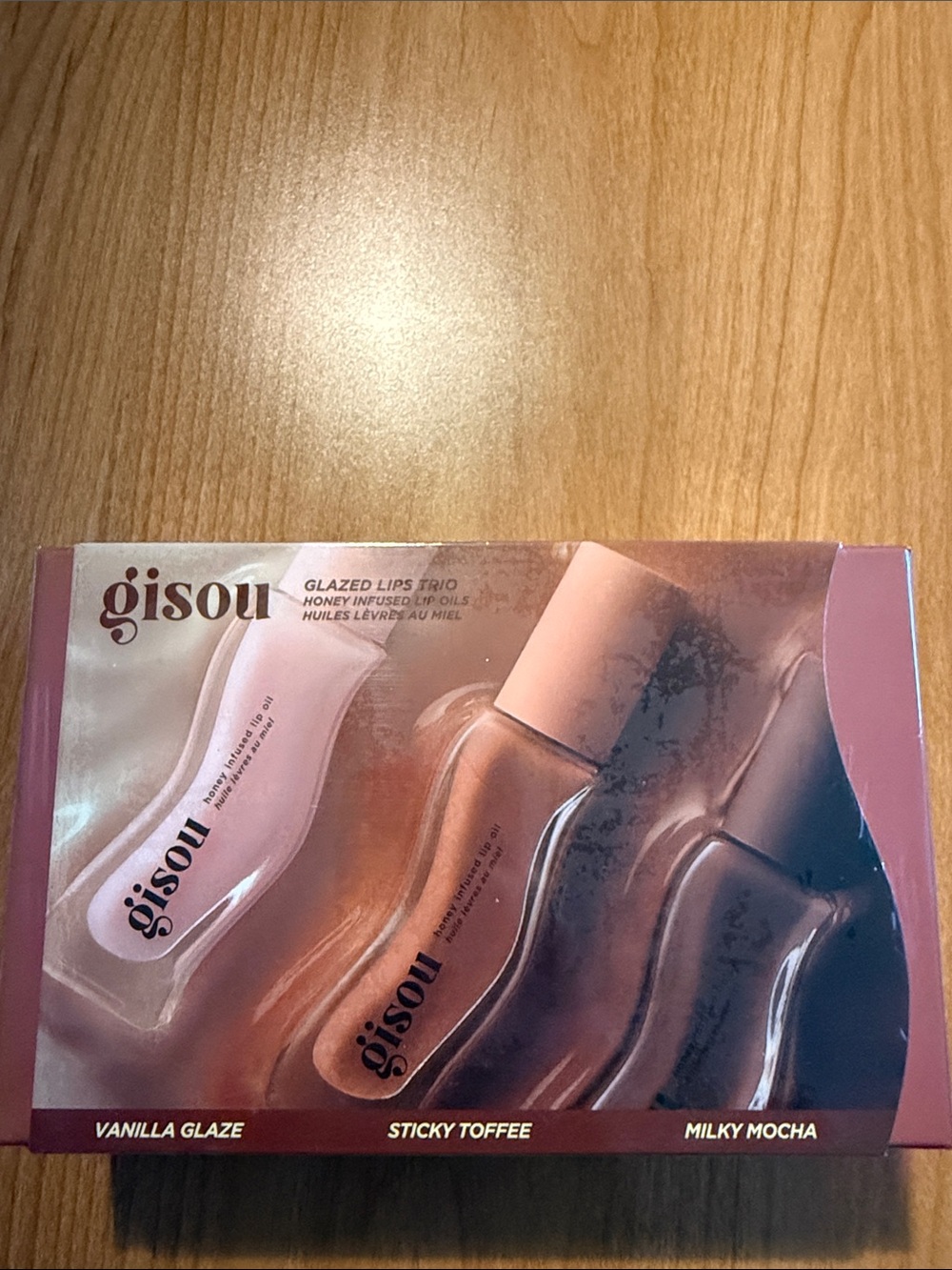 Gisou Glazed Lips Trio Set Vanilla Glaze, Sticky Toffee, Milky Mocha BNIB